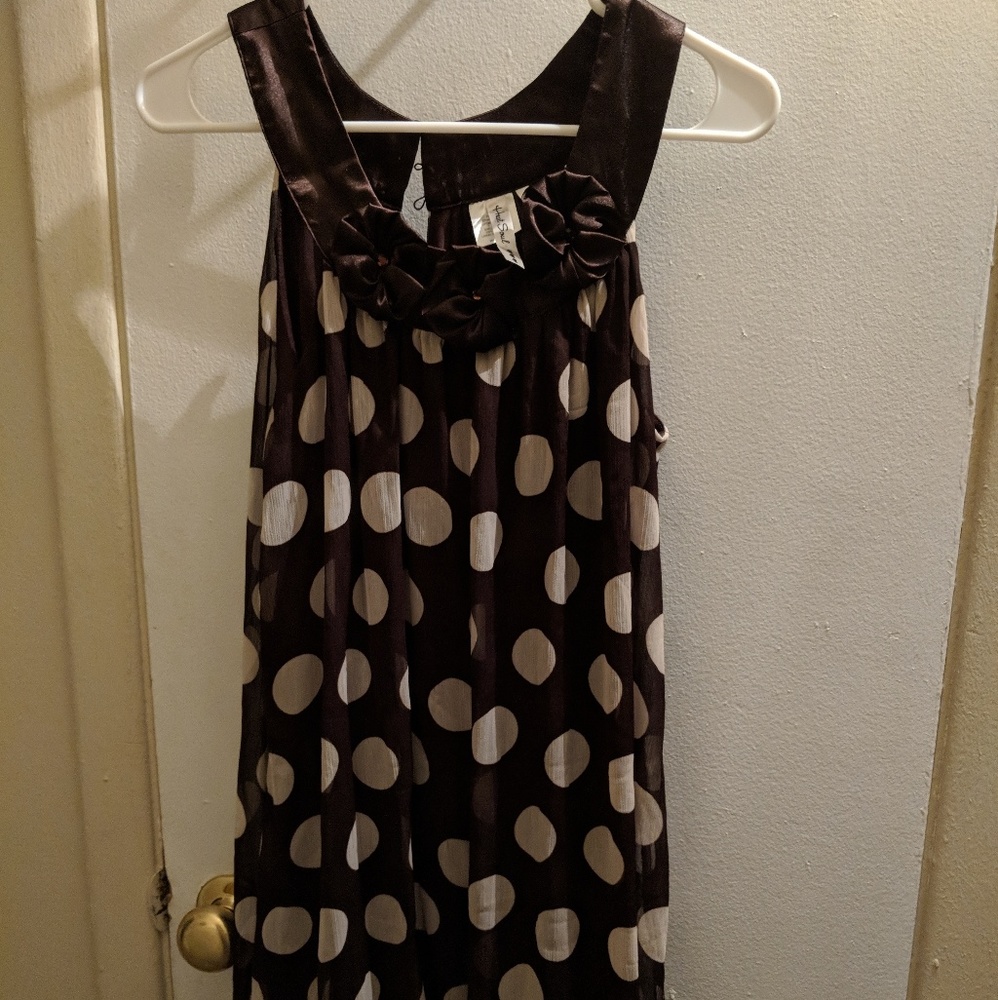 Brown and Beige Polka dots